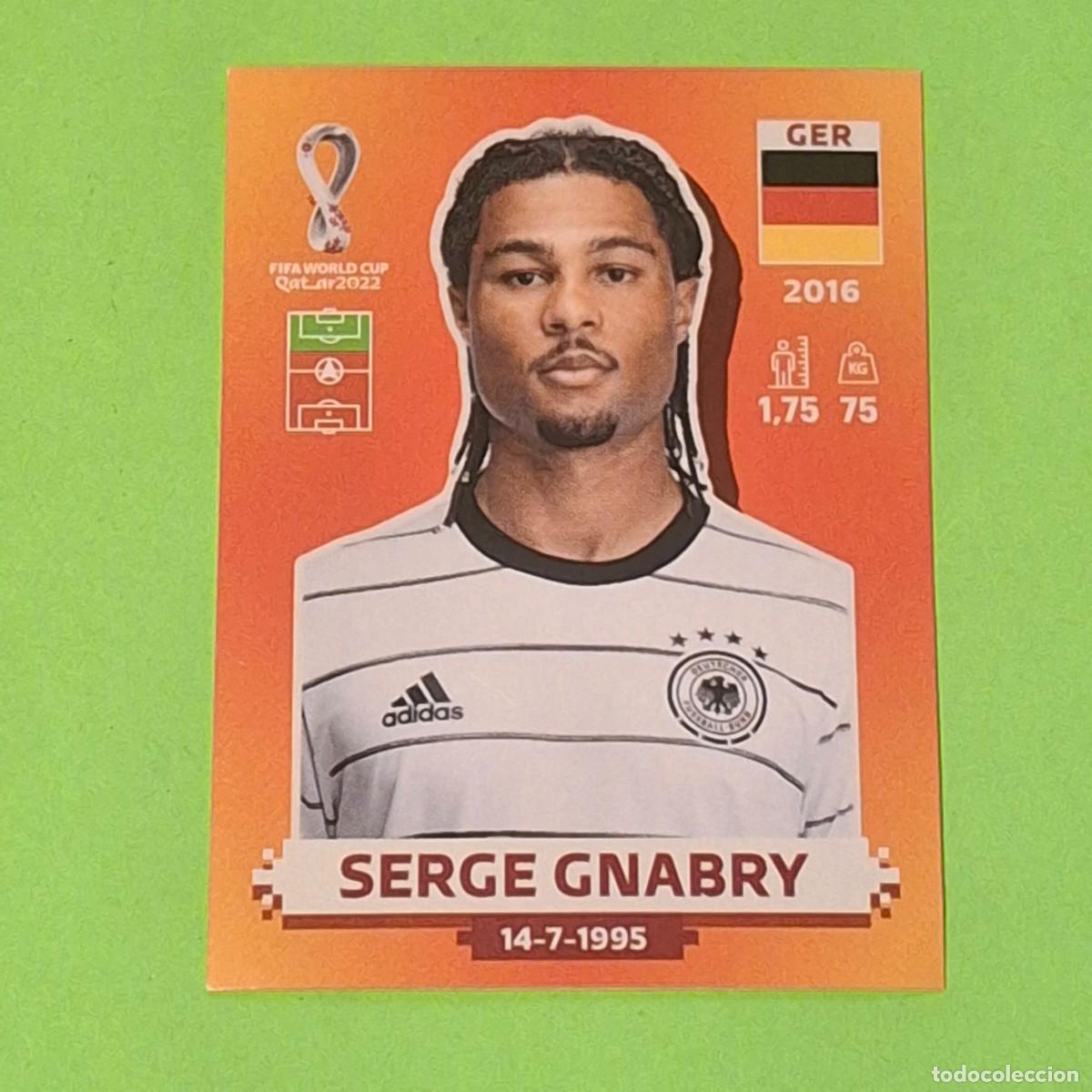 Cromos de F&uacute;tbol: WORLD CUP MUNDIAL QATAR 2022 - VERSION NARANJA SUDAMERICA - GER 15 ALEMANIA - SERGE GNABRY