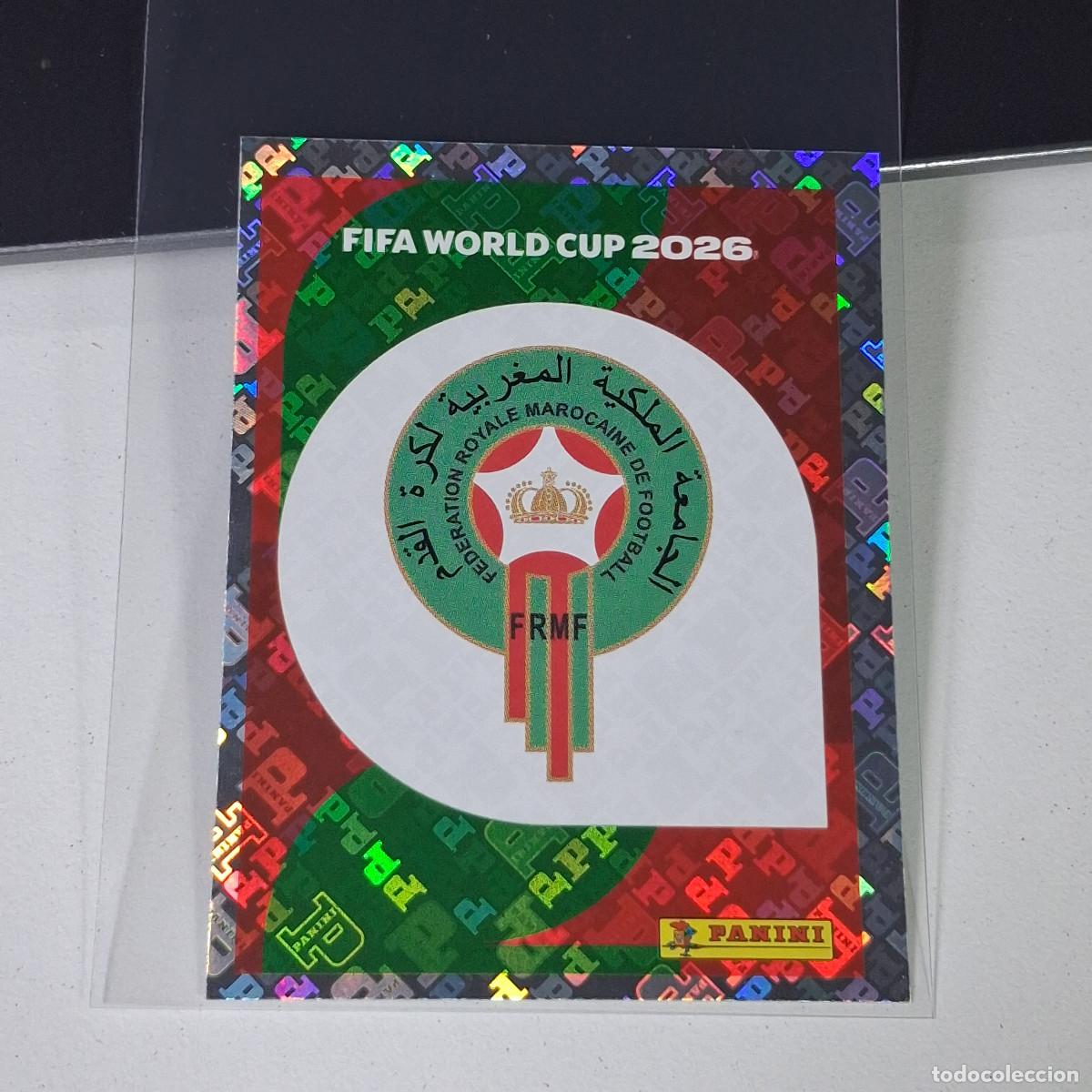 Cromos de F&uacute;tbol: A35 MAR1 MAR 1 ESCUDO MARRUECOS MOROCCO MUNDIAL FIFA WORLD CUP 2026 STICKER PANINI