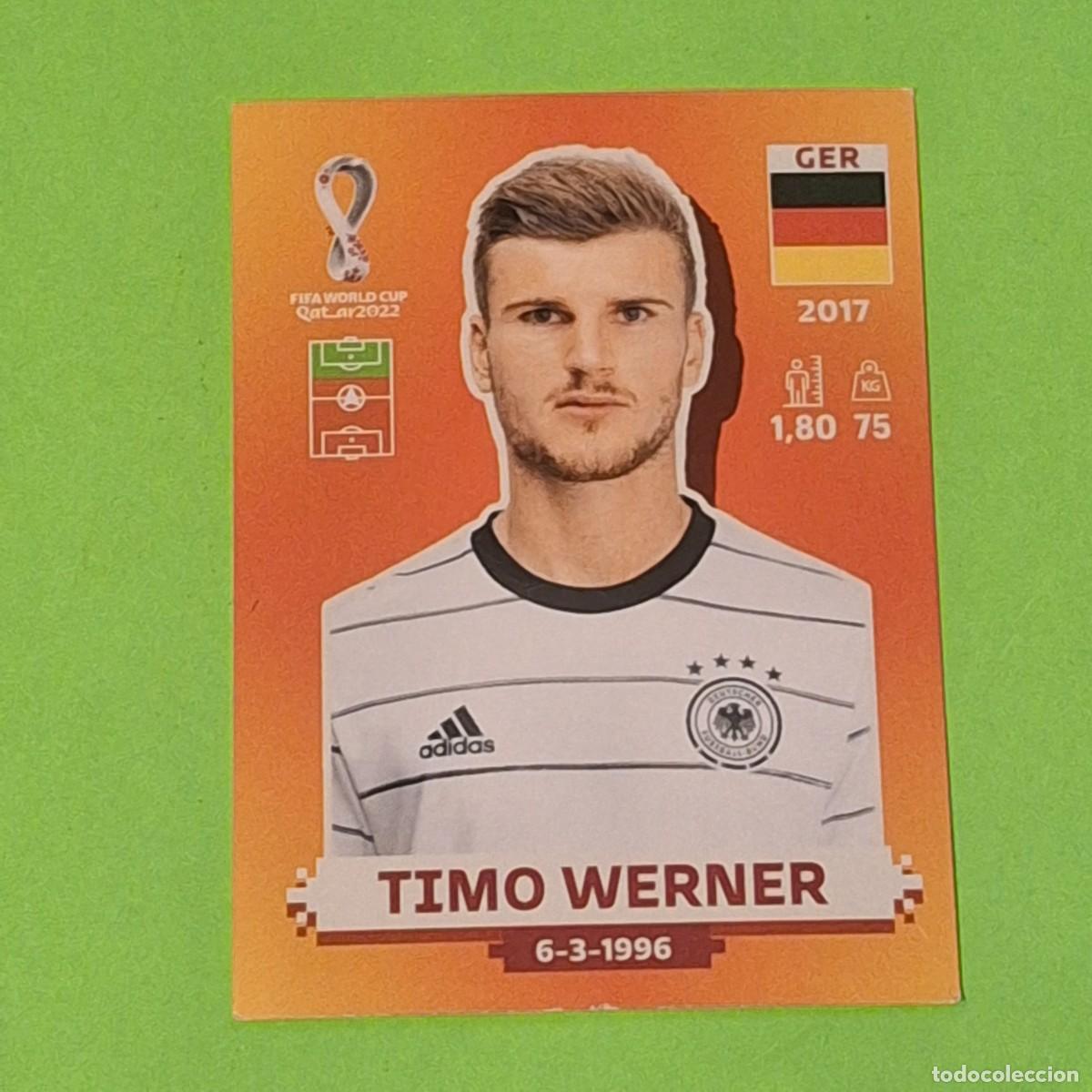 Cromos de F&uacute;tbol: WORLD CUP MUNDIAL QATAR 2022 - VERSION NARANJA SUDAMERICA - GER 19 ALEMANIA - TIMO WERNER