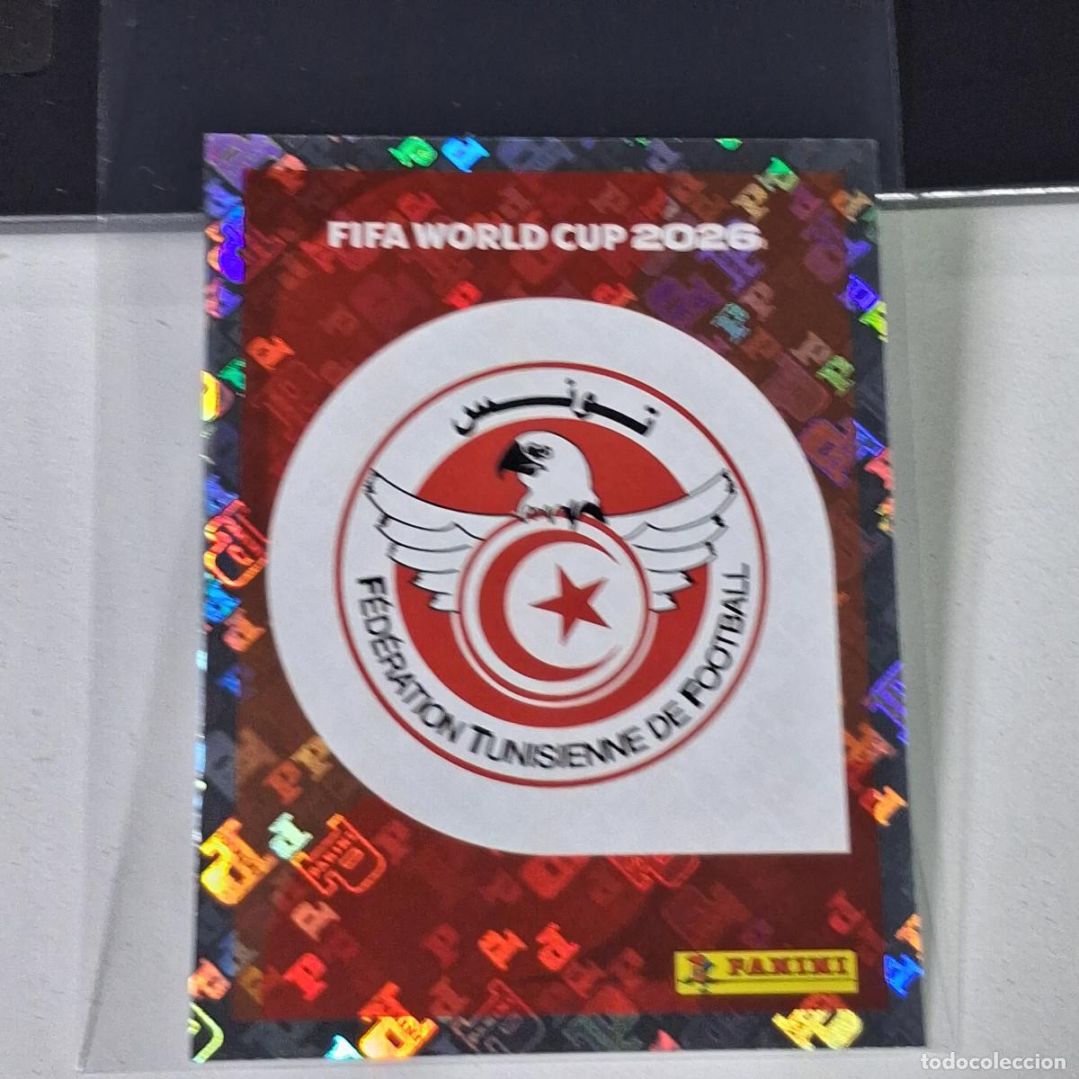 Cromos de F&uacute;tbol: A35 TUN 1 TUN1 ESCUDO LOGO BADGE TUNEZ TUNISIA MUNDIAL FIFA WORLD CUP 2026 STICKER PANINI