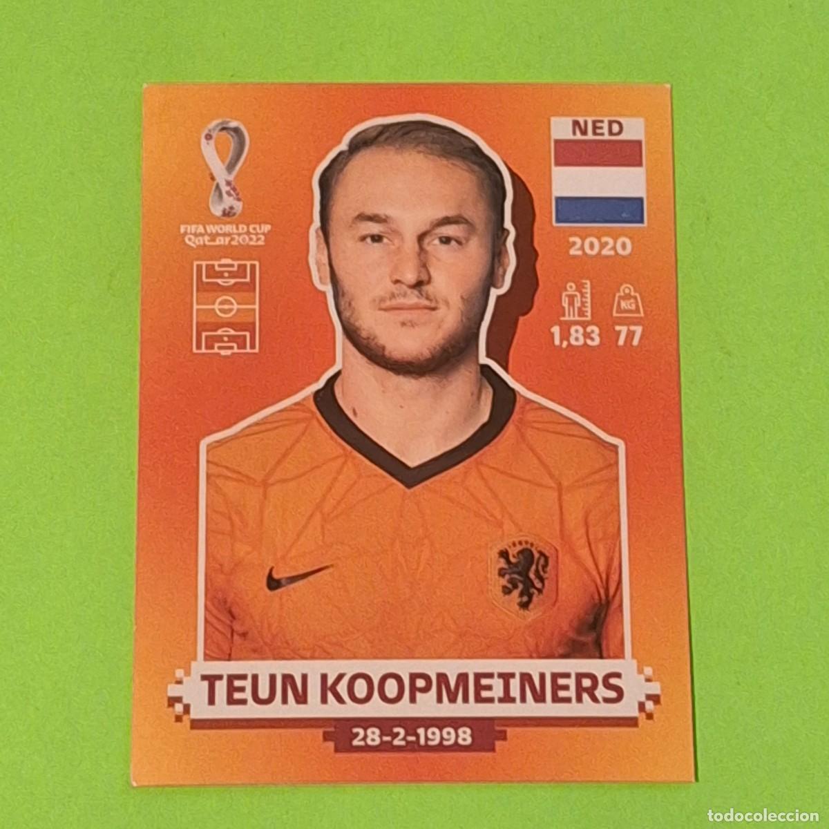 Cromos de F&uacute;tbol: WORLD CUP MUNDIAL QATAR 2022 - VERSION NARANJA SUDAMERICA - NED 13 HOLANDA - TEUN KOOPMEINERS
