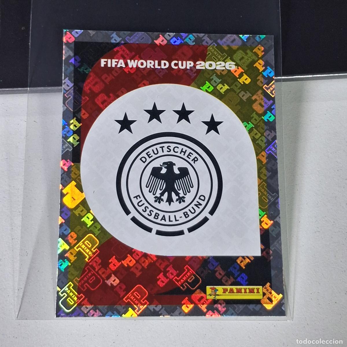 Cromos de F&uacute;tbol: A35 GER1 EMBLEM ESCUDO 1 ALEMANIA GER GERMANY MUNDIAL FIFA WORLD CUP 2026 STICKER PANINI