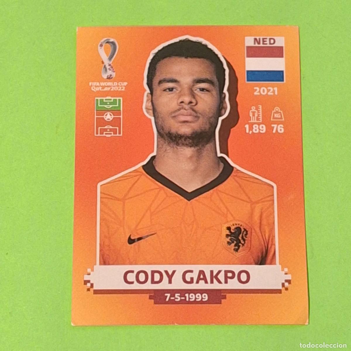 Cromos de F&uacute;tbol: WORLD CUP MUNDIAL QATAR 2022 - VERSION NARANJA SUDAMERICA - NED 18 HOLANDA - CODY GAKPO