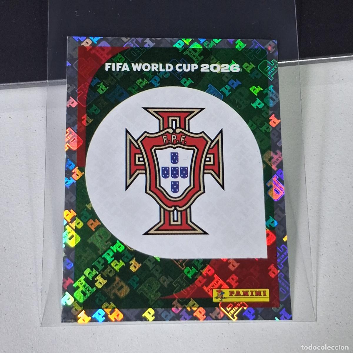 Cromos de F&uacute;tbol: A35 POR 1 POR1 ESCUDO LOGO BADGE PORTUGAL MUNDIAL FIFA WORLD CUP 2026 STICKER PANINI