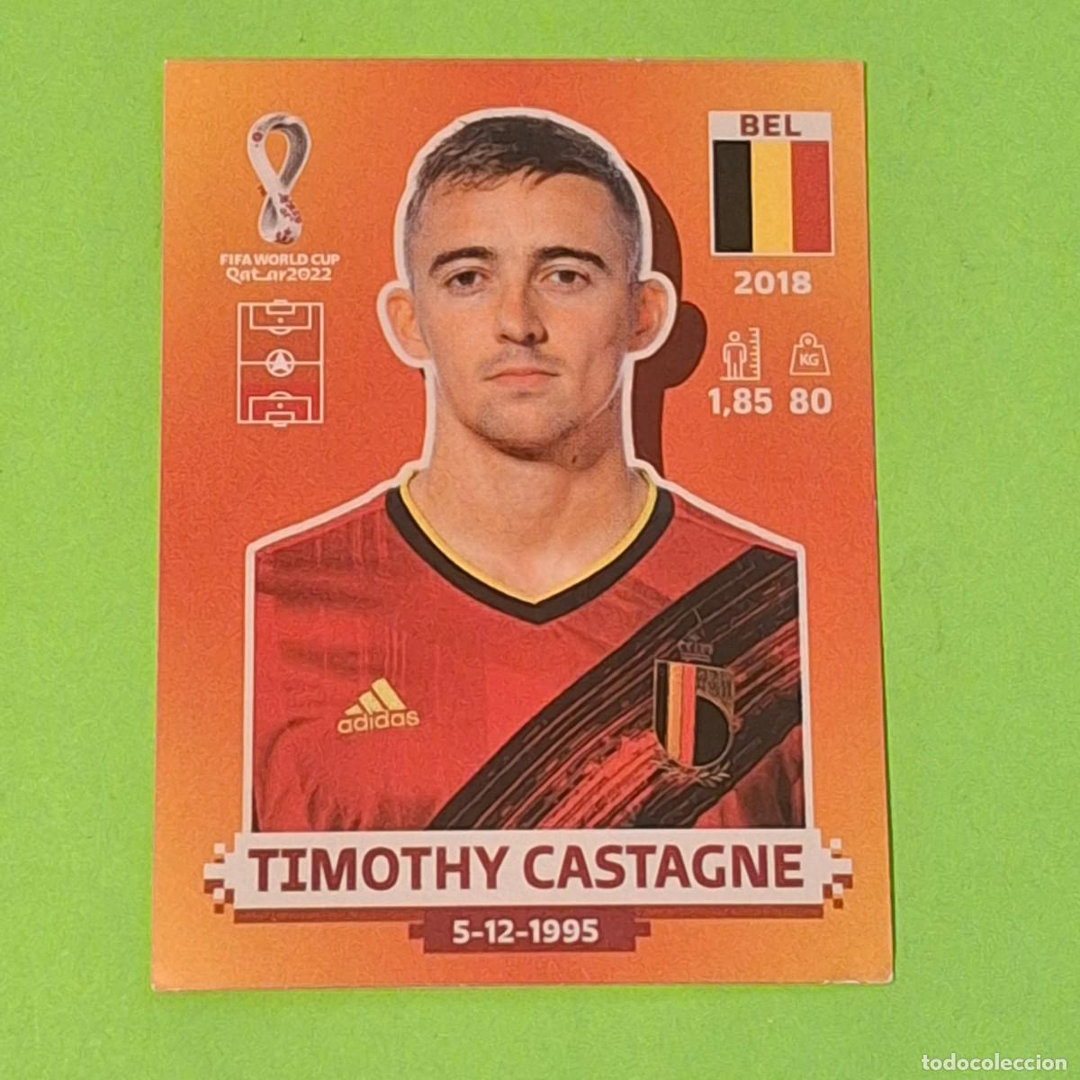 Cromos de F&uacute;tbol: WORLD CUP MUNDIAL QATAR 2022 - VERSION NARANJA SUDAMERICA - BEL 5 BELGICA - TIMOTHY CASTAGNE