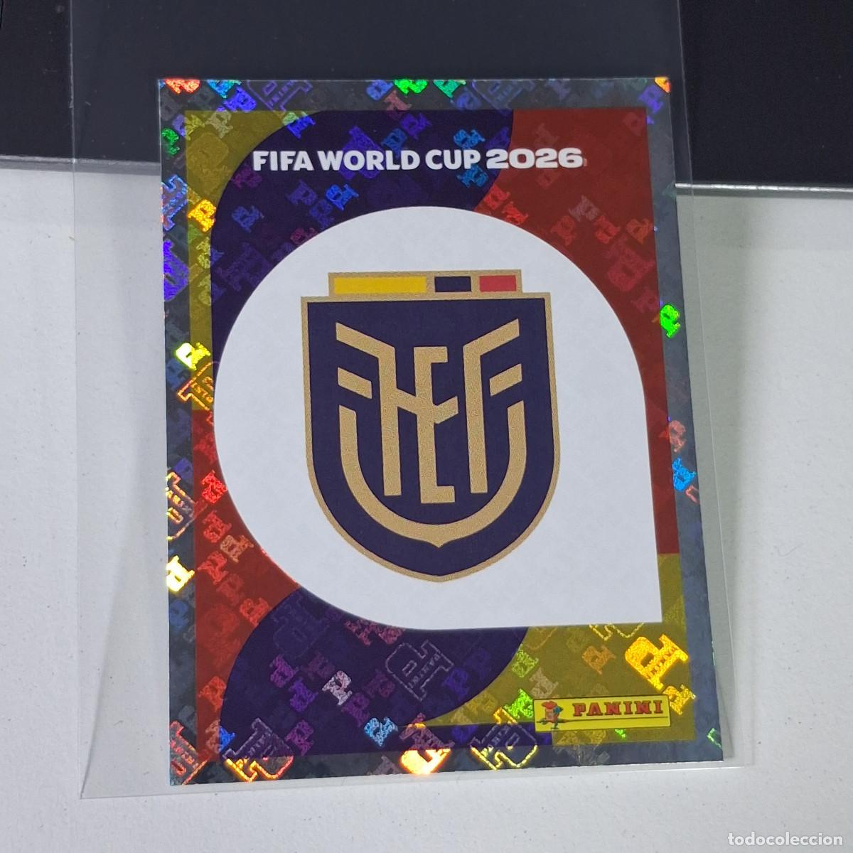 Cromos de F&uacute;tbol: A35 ECU1 EMBLEM ESCUDO 1 ECUADOR ECU MUNDIAL FIFA WORLD CUP 2026 STICKER PANINI