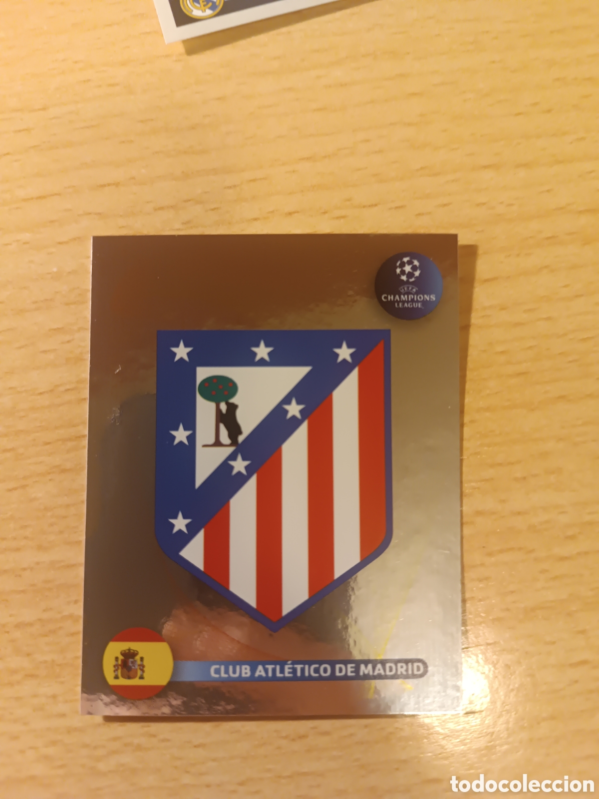 Cromos de F&uacute;tbol: ESCUDO ATL&Eacute;TICO DE MADRID UCL CHAMPIONS LEAGUE STICKERS 2008 2009 PANINI 08 09