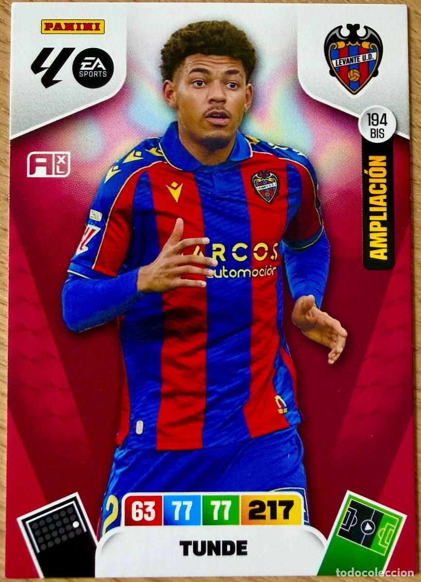 Cromos de F&uacute;tbol: 194 BIS TUNDE LEVANTE ADRENALYN XL AMPLIACION 25 26 2025 2026 LIGA PANINI FUTBOL CARTAS