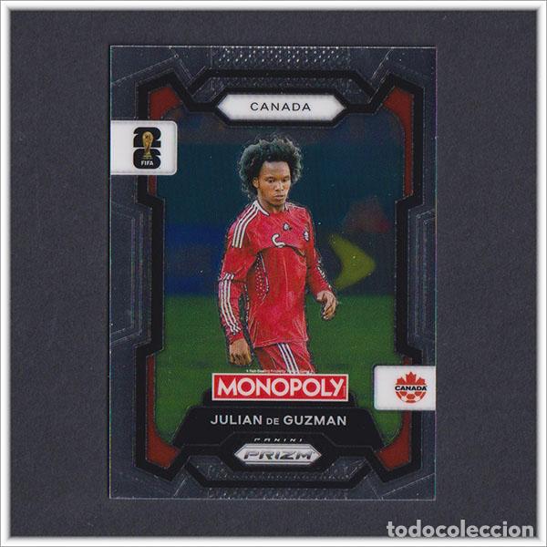 Cromos de F&uacute;tbol: FIFA WORLD CUP 2026 PANINI PRIZM MONOPOLY JULIAN DE GUZMAN 77 CANADA COLECCI&Oacute;N ALBUM MUNDIAL