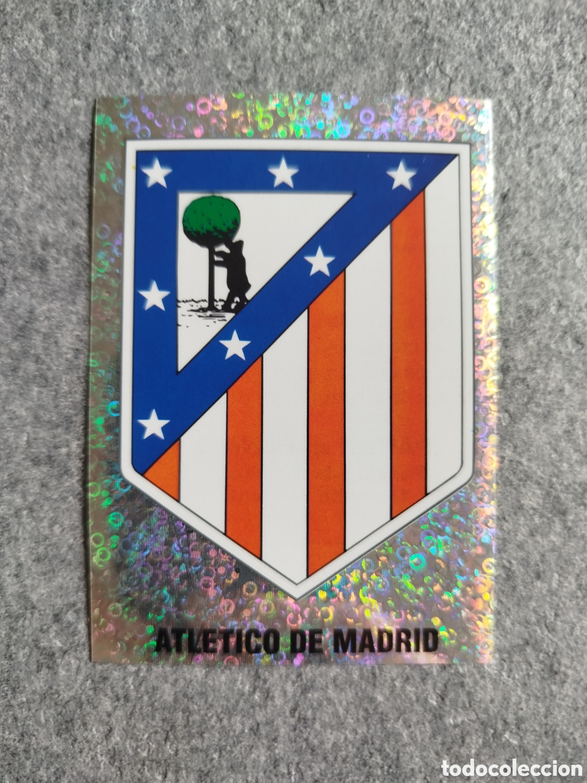 Cromos de F&uacute;tbol: CROMO ESCUDO ATL&Eacute;TICO DE MADRID PANINI LIGA 1995 95 96 NUNCA PEGADO SIN PEGAR