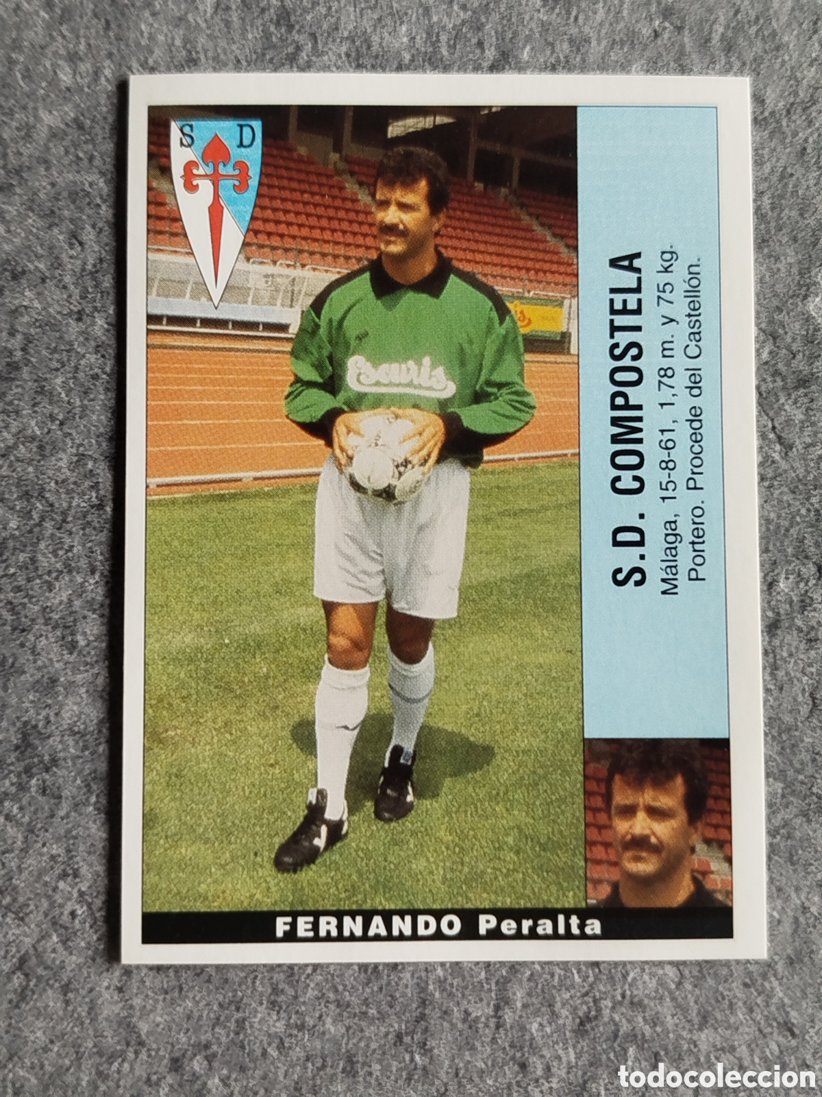Cromos de F&uacute;tbol: COLOCA CROMO PERALTA COMPOSTELA SUSTITUYE PANINI LIGA 1995 95 96 NUNCA PEGADO SIN PEGAR