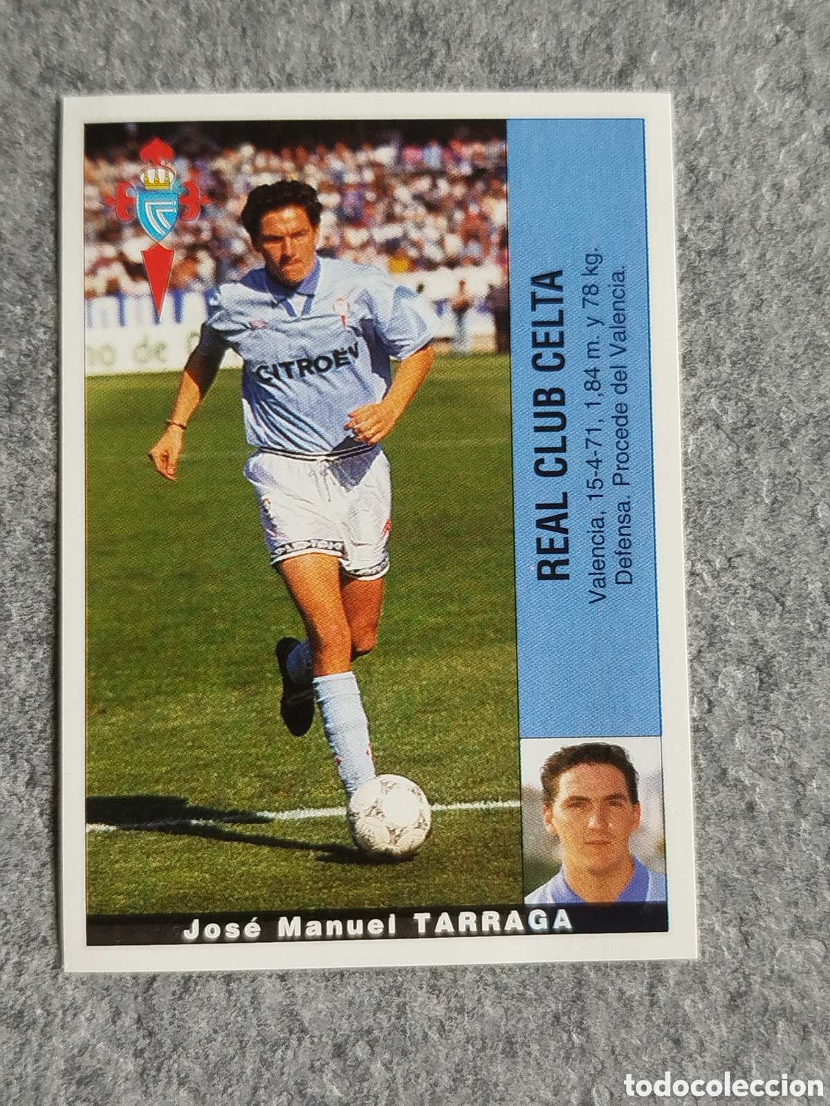 Cromos de F&uacute;tbol: COLOCA CROMO TARRAGA CELTA SUSTITUYE PANINI LIGA 1995 95 96 NUNCA PEGADO SIN PEGAR