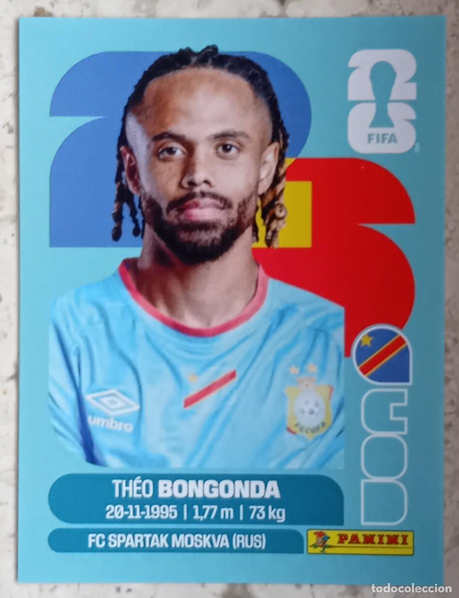 Cromos de F&uacute;tbol: Figurina Panini 2026 Cromo World Cup Usa Mundial 2026 Theo Bongonda Congo DR n COD 14