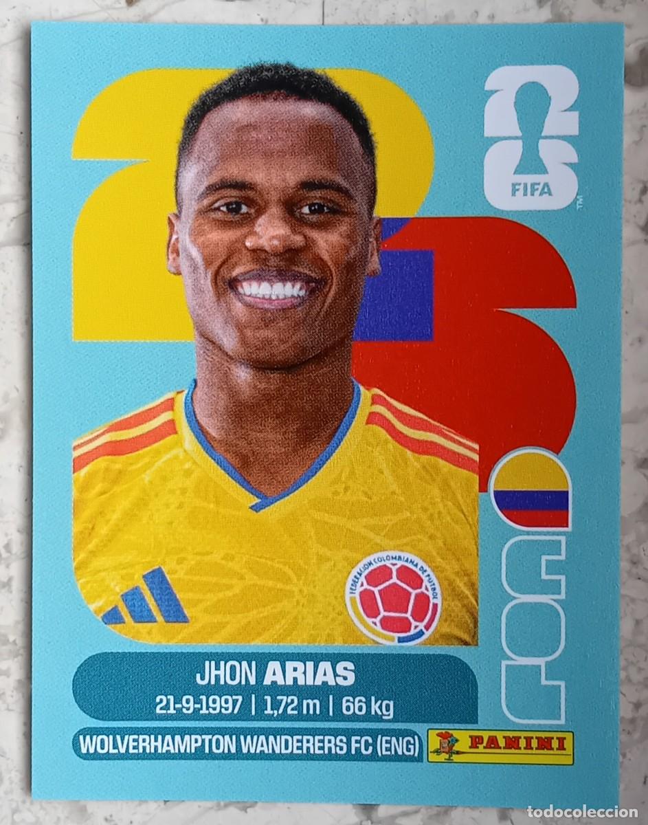 Cromos de F&uacute;tbol: Figurina Panini 2026 Cromo World Cup Usa Mundial 2026 Jhon Arias Colombia n COL 17