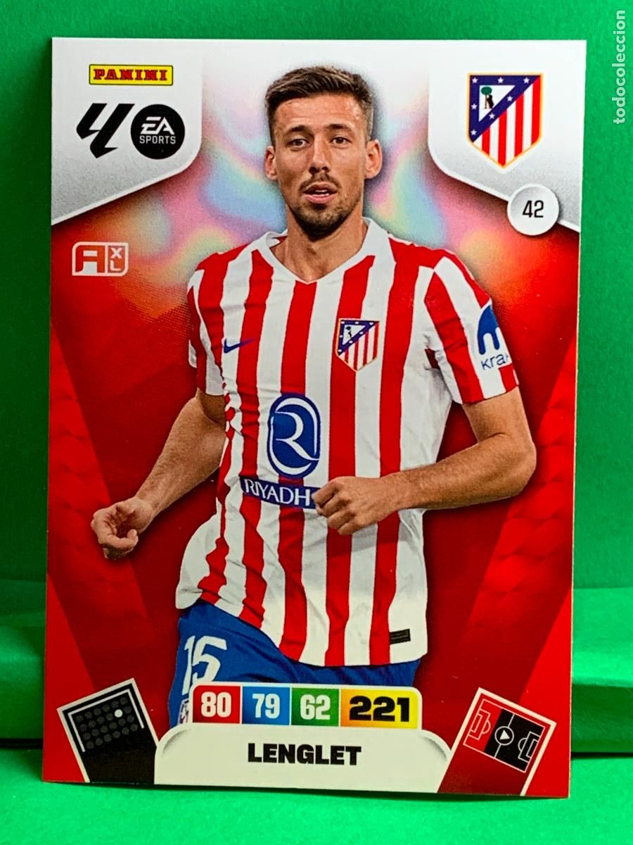 Cromos de F&uacute;tbol: 42 Lenglet Atl&eacute;tico de Madrid Base card ADRENALYN XL LIGA 2025/2026 25 26 PANINI