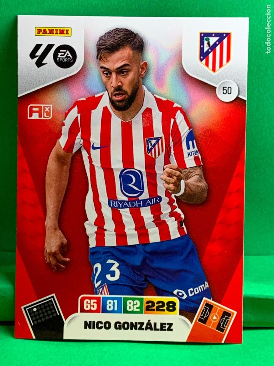 Cromos de F&uacute;tbol: 50 Nico Gonz&aacute;lez Atl&eacute;tico de Madrid Base card ADRENALYN XL LIGA 2025/2026 25 26 PANINI