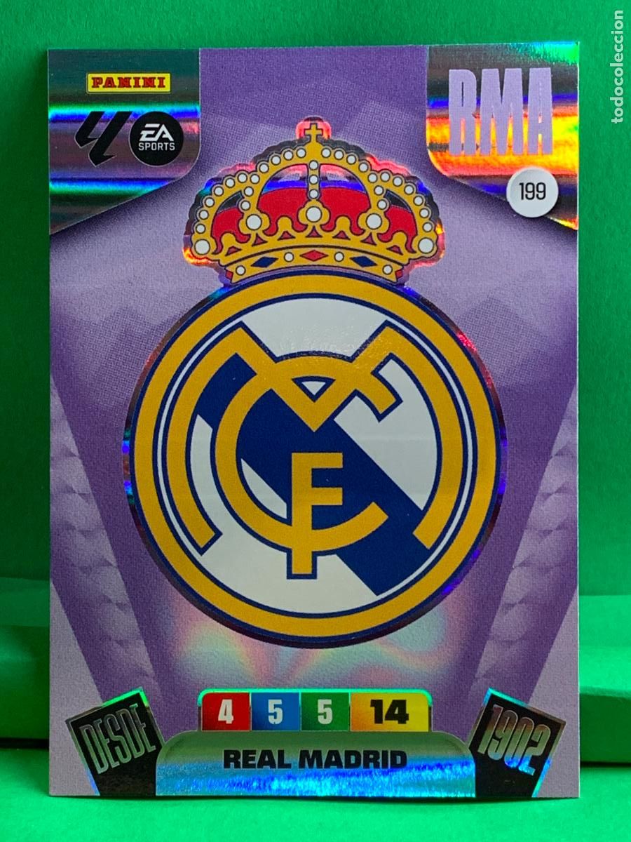 Cromos de F&uacute;tbol: 199 Escudo Real Madrid Base card ADRENALYN XL LIGA 2025/2026 25 26 PANINI