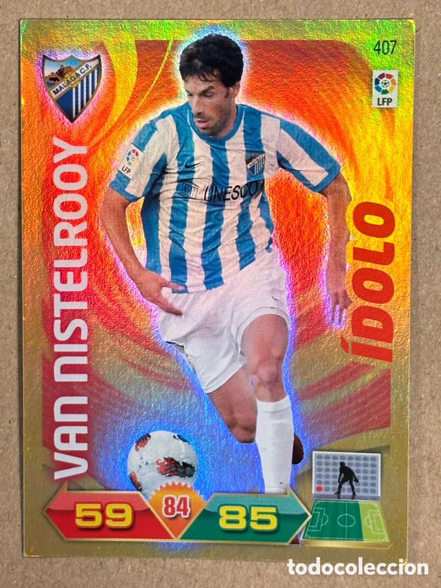 Cromos de F&uacute;tbol: VAN NISTELROOY (M&Aacute;LAGA CF). CARTA &Iacute;DOLO PANINI ADRENALYN XL 2012/13.