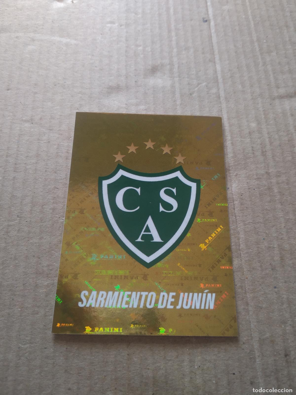 Cromos de F&uacute;tbol: 395 ESCUDO SARMIENTO DE JUNIN CROMO FUTBOL ARGENTINO PANINI LIGA ARGENTINA 2023