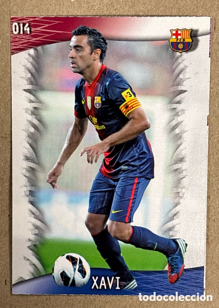 Cromos de F&uacute;tbol: XAVI HERN&Aacute;NDEZ (FC BARCELONA). CARTA MUNDICROMO FICHAS QUIZ LA LIGA 2014. #14.