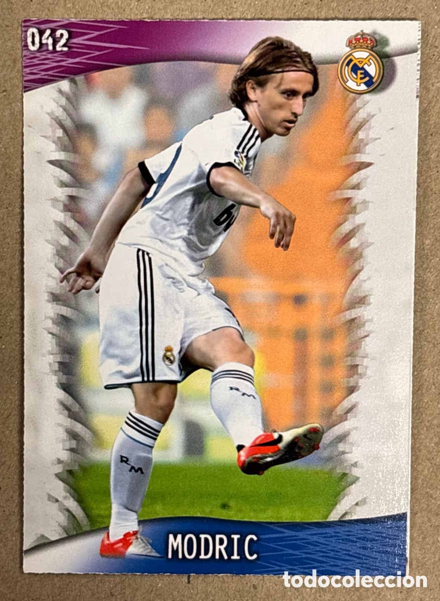 Cromos de F&uacute;tbol: LUKA MODRIC (REAL MADRID). CARTA MUNDICROMO FICHAS QUIZ LA LIGA 2014. #42.