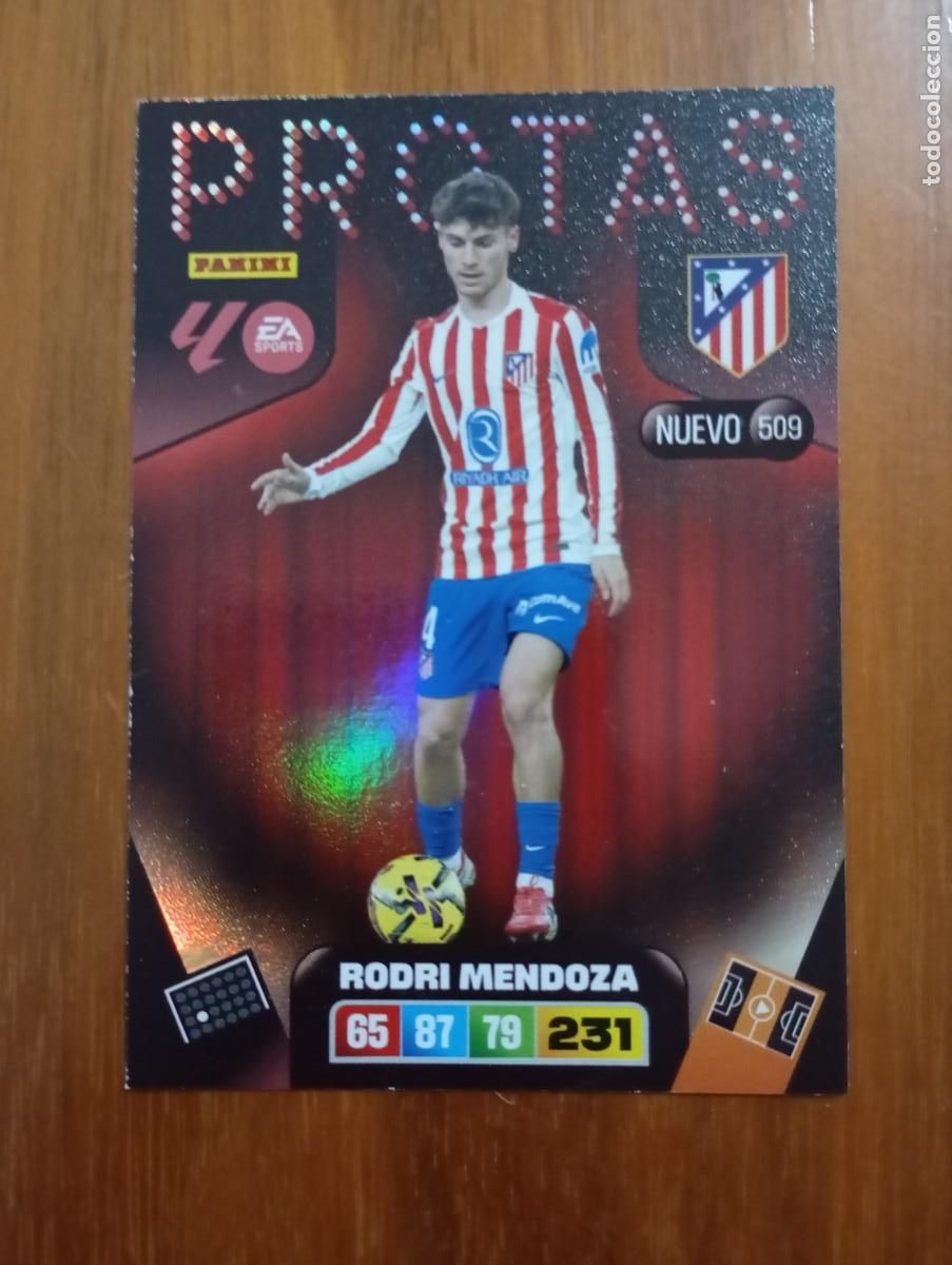 Cromos de F&uacute;tbol: RODRI MENDOZA. PROTAS. ATCO. MADRID ADRENALYN. 25-2026