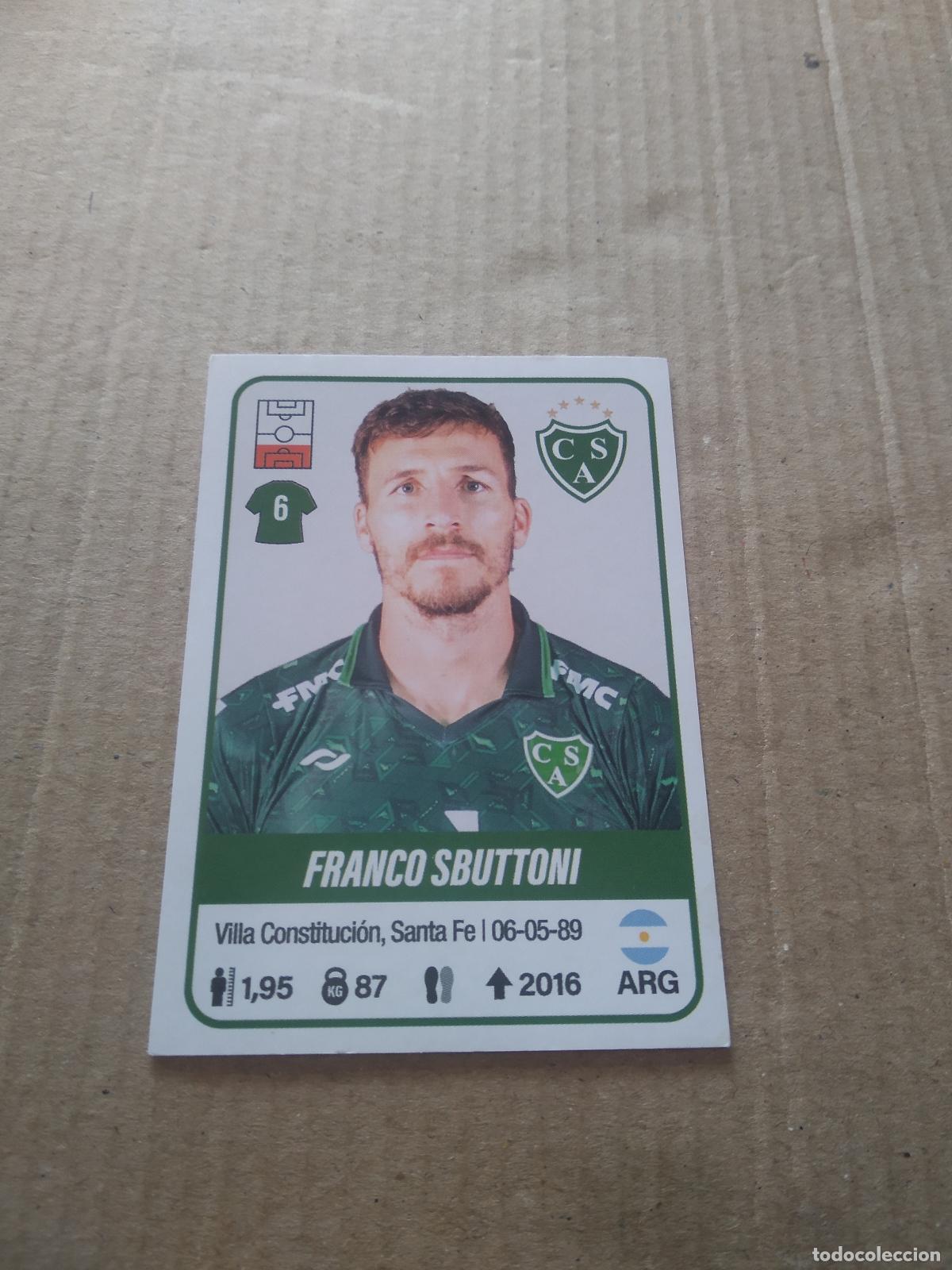 Cromos de F&uacute;tbol: 399 FRANCO SBUTTONI SARMIENTO DE JUNIN CROMO FUTBOL ARGENTINO PANINI LIGA ARGENTINA 2023