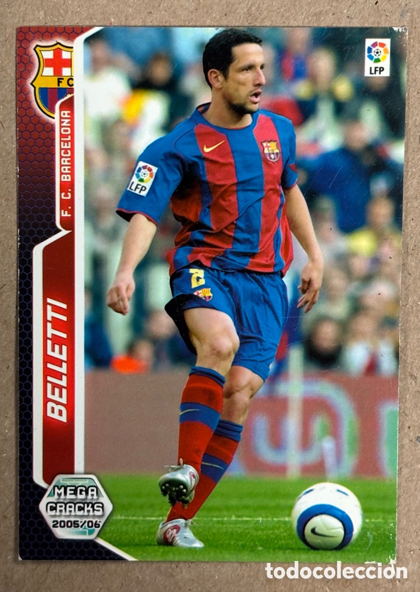 Cromos de F&uacute;tbol: BELLETTI (FC BARCELONA). CARTA PANINI MEGACRACKS 2005/06. #57