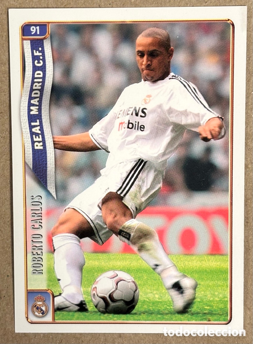 Cromos de F&uacute;tbol: ROBERTO CARLOS (REAL MADRIDC.F.). CARTA MUNDICROMO LA FICHAS DE LA LIGA 2006. #91.