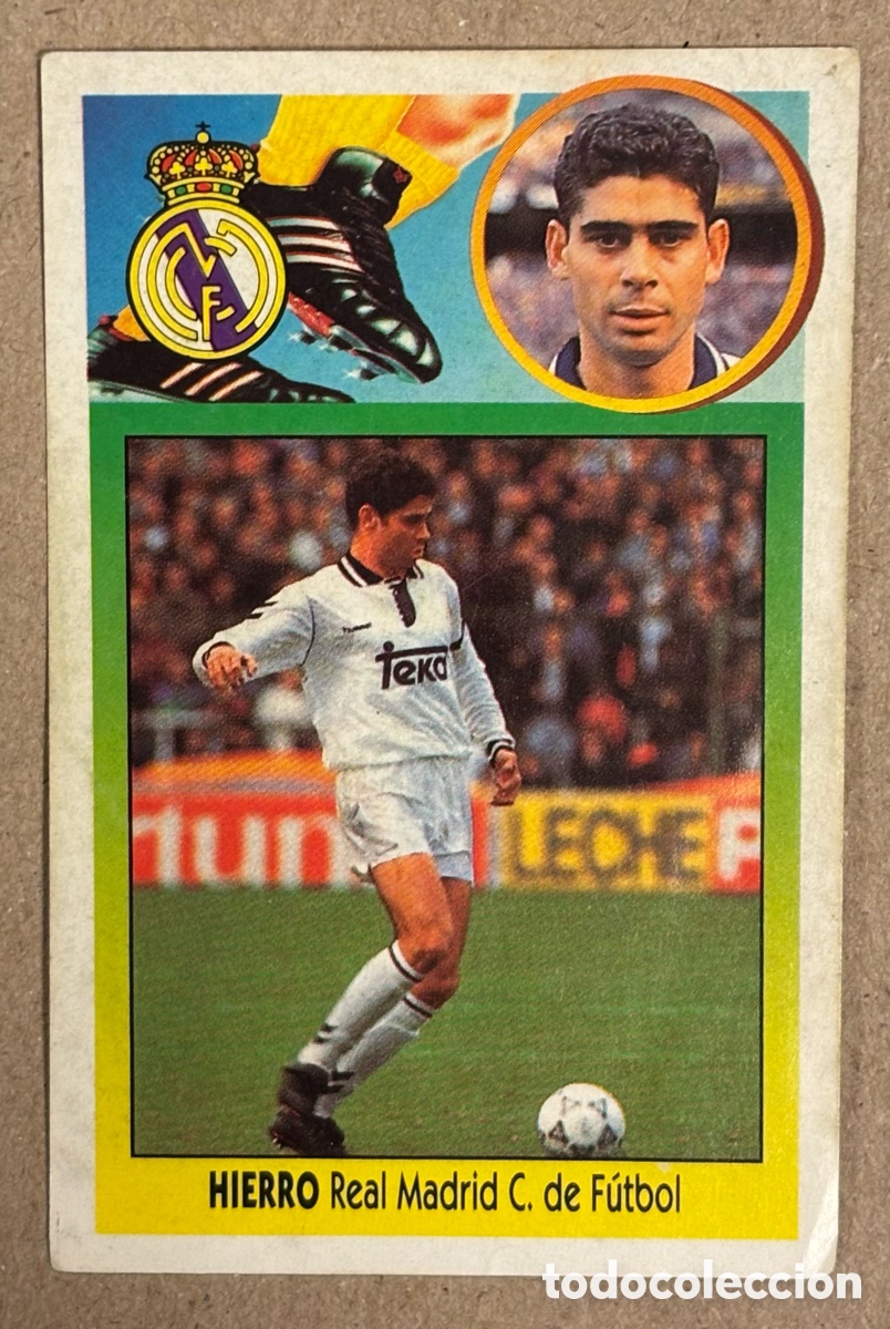 Cromos de F&uacute;tbol: FERNANDO HIERRO (REAL MADRIDC.F.). CROMO COLECCI&Oacute;N EDICIONES ESTE LIGA 93-94. SIN PEGAR.