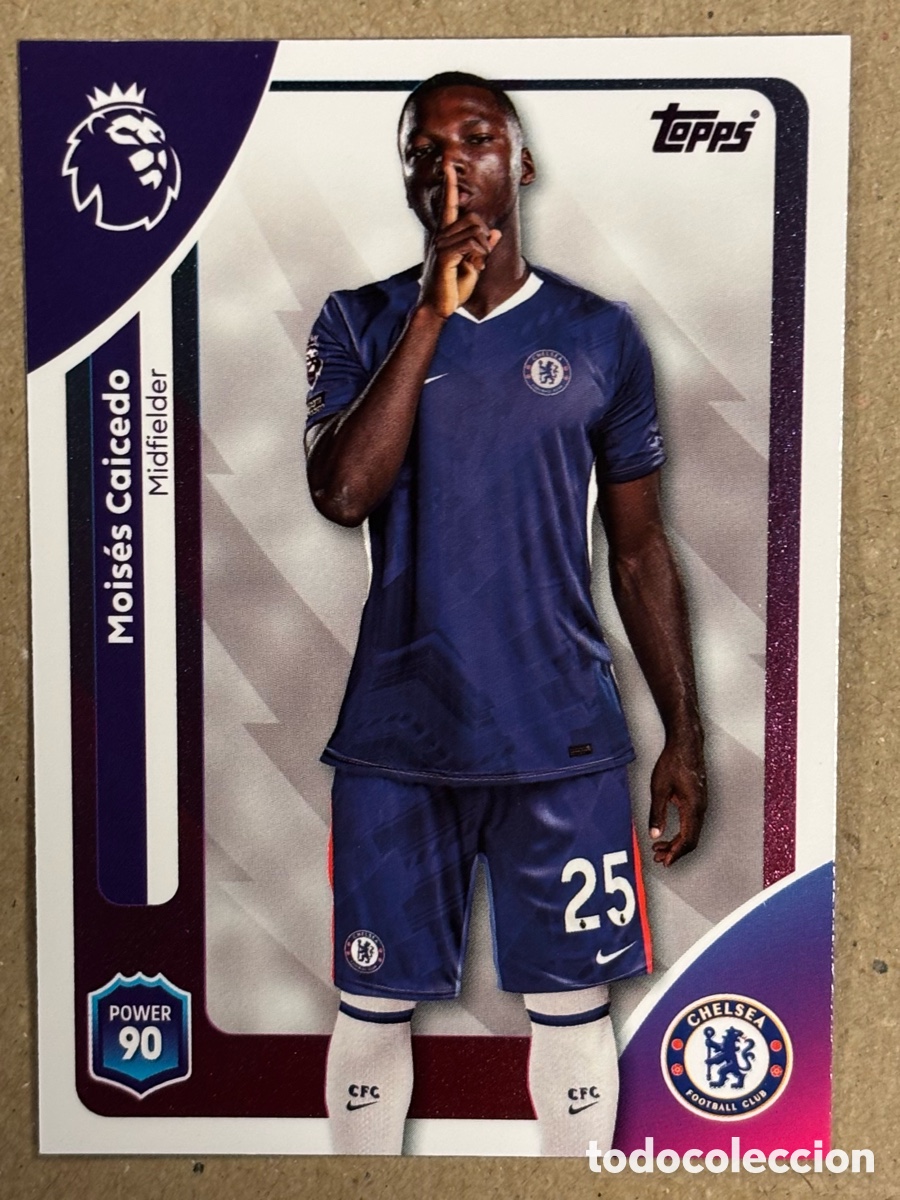 Cromos de F&uacute;tbol: MOIS&Eacute;S CAICEDO (CHELSEA). CARTA COLECCI&Oacute;N TOPPS PREMIER LEAGUE 2025/26. #98.