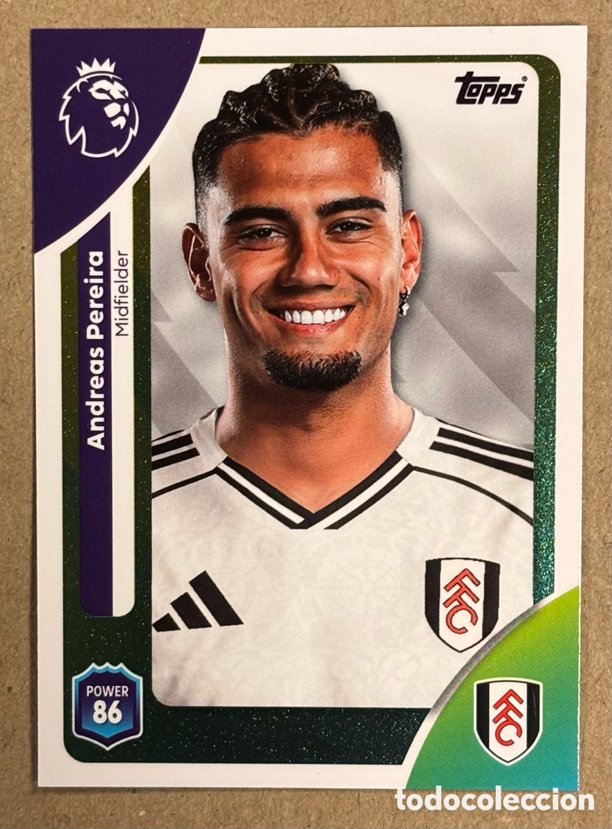 Cromos de F&uacute;tbol: ANDREAS PEREIRA (FULHAM). CARTA COLECCI&Oacute;N TOPPS PREMIER LEAGUE 2025/26. #153.