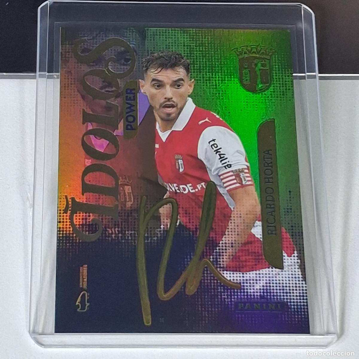 Cromos de F&uacute;tbol: 196P P196 RICARDO HORTA FIRMADA POWER BRAGA IDOLOS DO FUTEBOL PORTUGUES PORTUGAL PANINI 2025 26