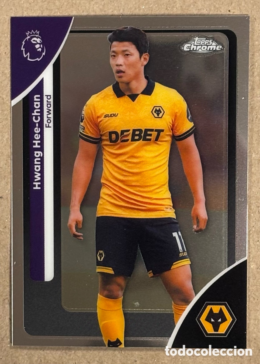 Cartes &agrave; collectionner de Football: HWANG HEE-CHANG (WOLVERHPTON WANDERERS). CARTA TOPPS CHROME PREMIER LEAGUE 2026. #196.