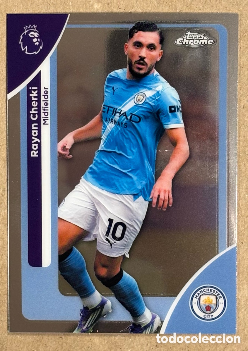 Cromos de F&uacute;tbol: RAYAN CHERKI (MANCHESTER CITY). CARTA TOPPS CHROME PREMIER LEAGUE 2026. #126.