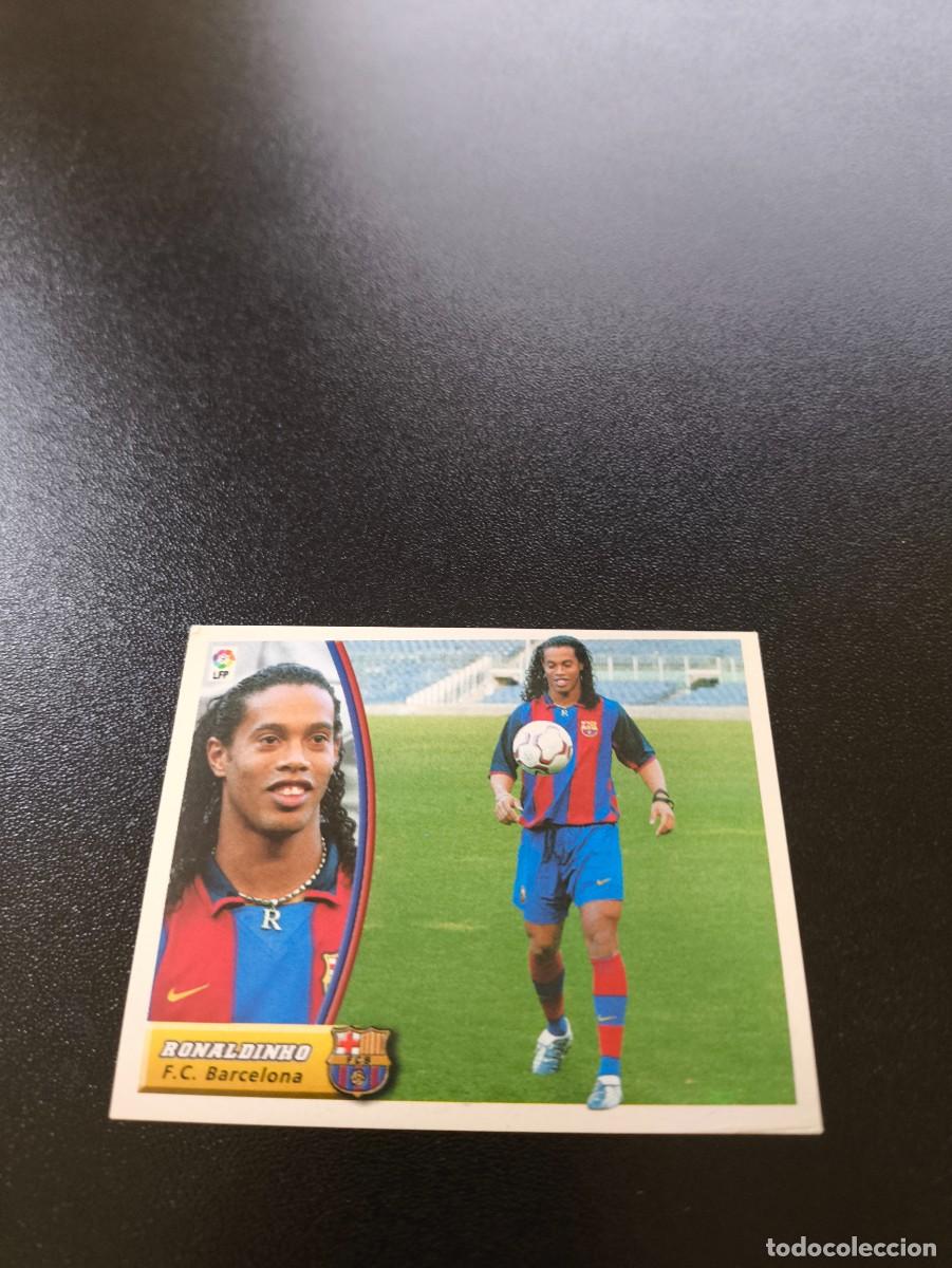 Cromos de F&uacute;tbol: FICHAJE N&ordm; 10 RONALDINHO BARCELONA VERSION 1 SIN PEGAR PANINI LIGA EDICIONES ESTE 2003 2004 03 04