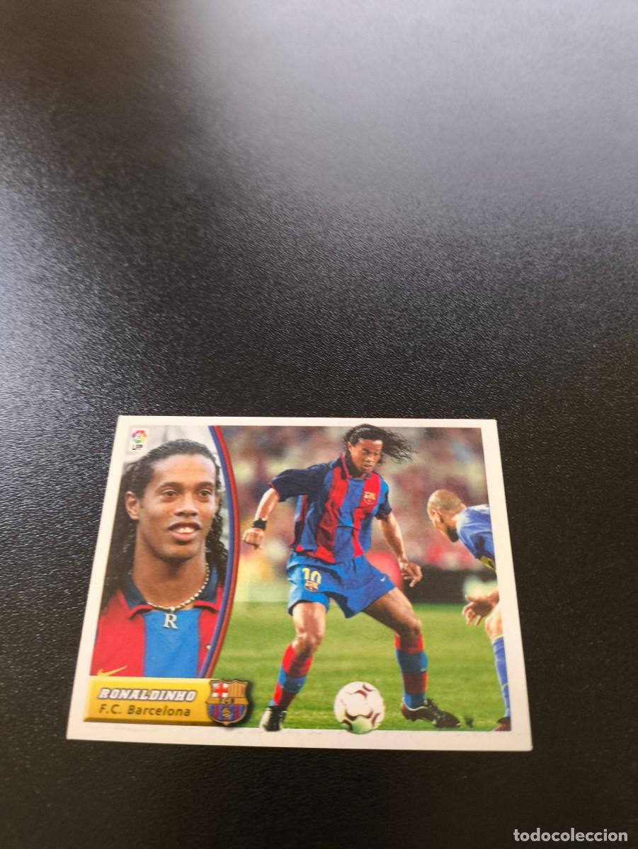 Cromos de F&uacute;tbol: FICHAJE N&ordm; 10 RONALDINHO BARCELONA VERSION 2 SIN PEGAR PANINI LIGA EDICIONES ESTE 2003 2004 03 04