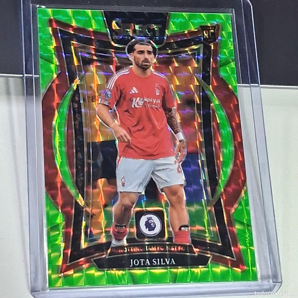 Cromos de F&uacute;tbol: C1 74 JOTA SILVA NUMERADA /125 ROOKIE PANINI SELECT GREEN FLUORESCENT RC NOTTINGHAM FOREST 2024-25