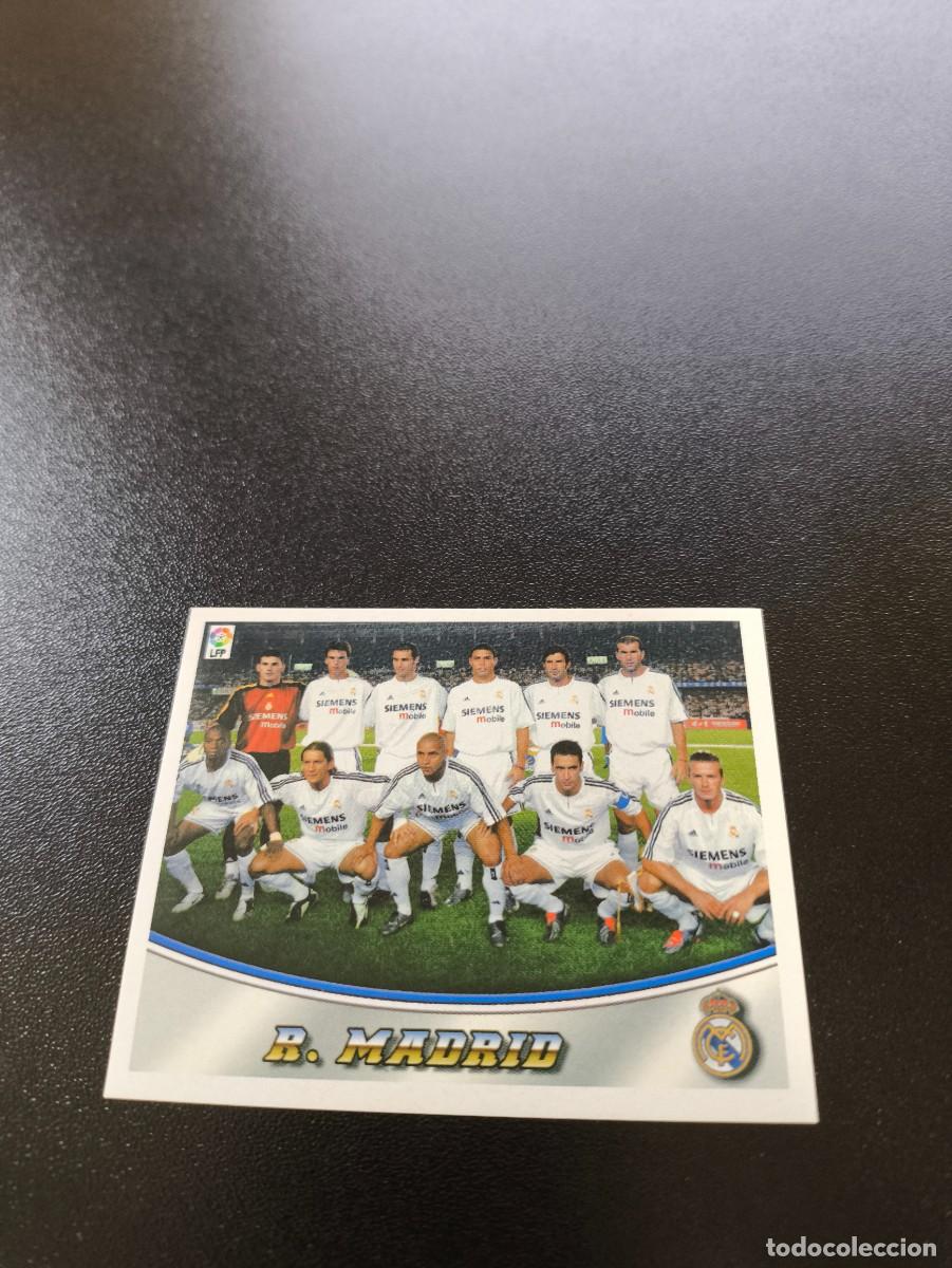 Cromos de F&uacute;tbol: ALINEACION REAL MADRID RONALDO ... LA RAZON SIN PEGAR PANINI LIGA EDICIONES ESTE 2003 2004 03 04