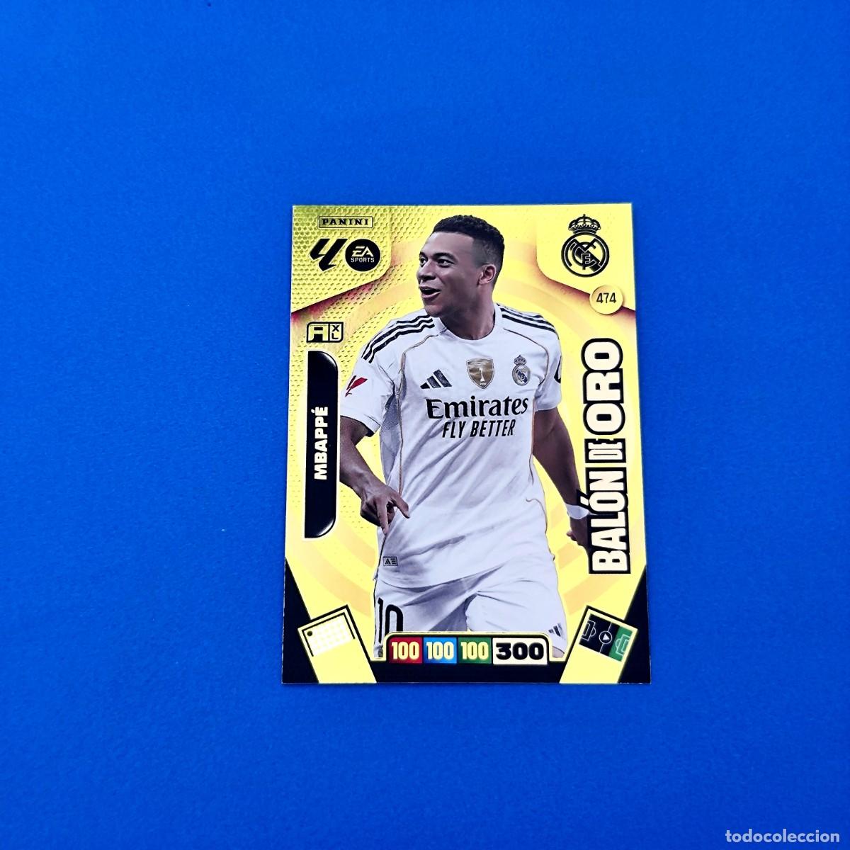 Cromos de F&uacute;tbol: Adrenalyn 2025 2026 / 25 26 Bal&oacute;n de Oro Mbapp&eacute; 474 Real Madrid