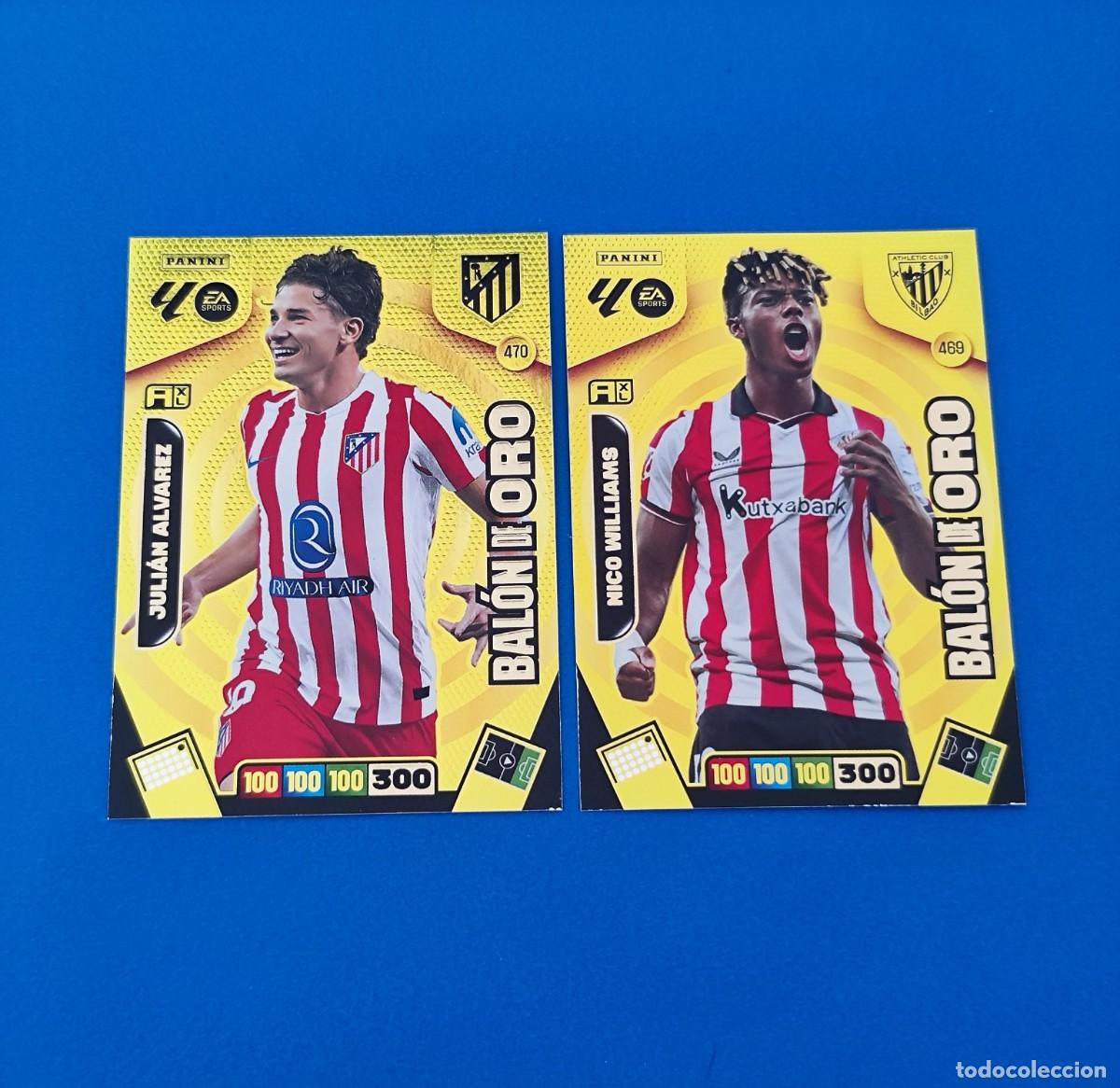 Cromos de F&uacute;tbol: Adrenalyn 2025 2026 / 25 26 Bal&oacute;n de Oro Juli&aacute;n &Aacute;lvarez 470 - Nico Williams 469