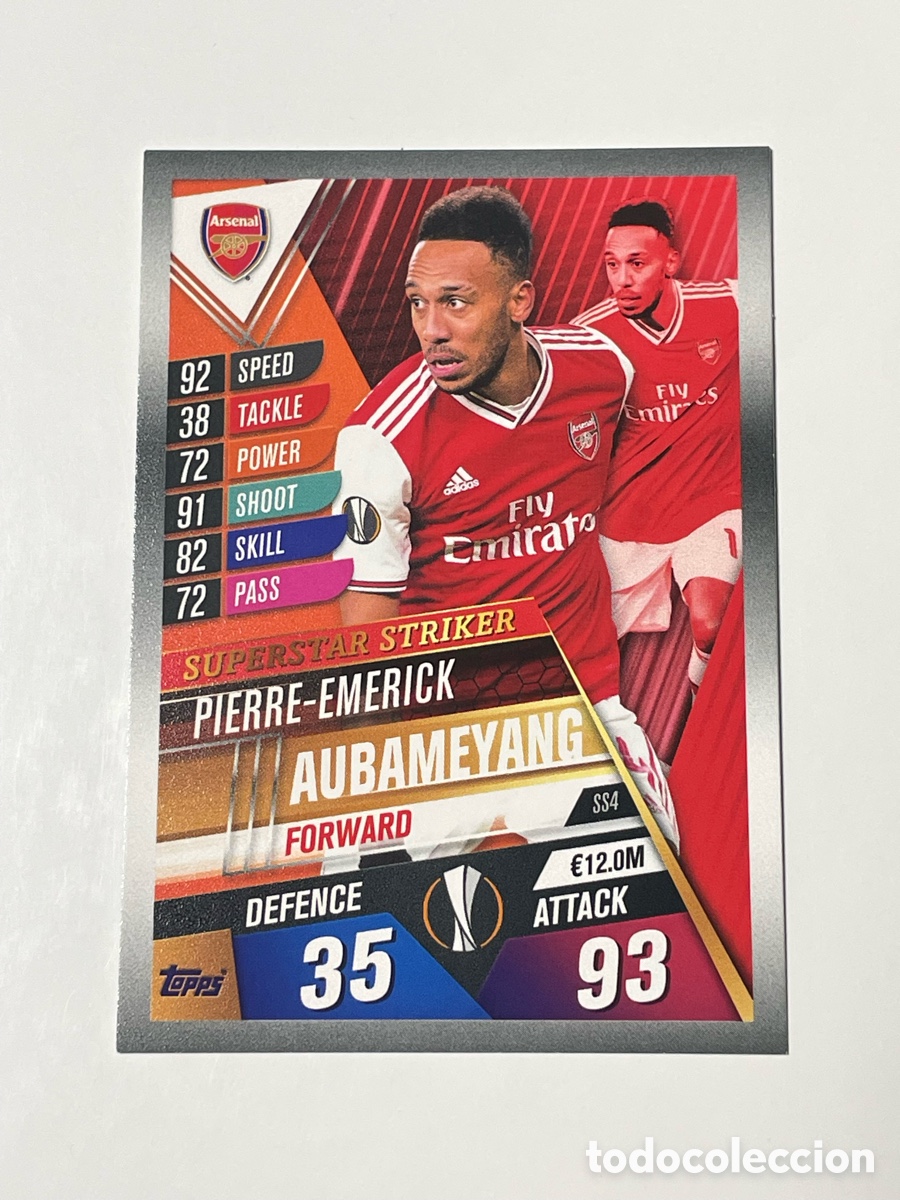 Cromos de F&uacute;tbol: Pierre-Emerick Aubameyang Arsenal Topps Match Attax 2019/20 #SS4