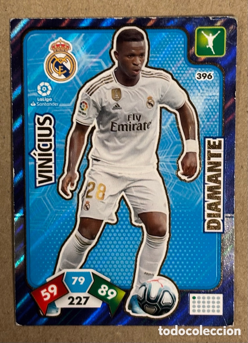 Cromos de F&uacute;tbol: VINICIUS (REAL MADRID CF). CARTA DIAMANTE COLECCI&Oacute;N PANINI ADRENALYN XL 2019/20.