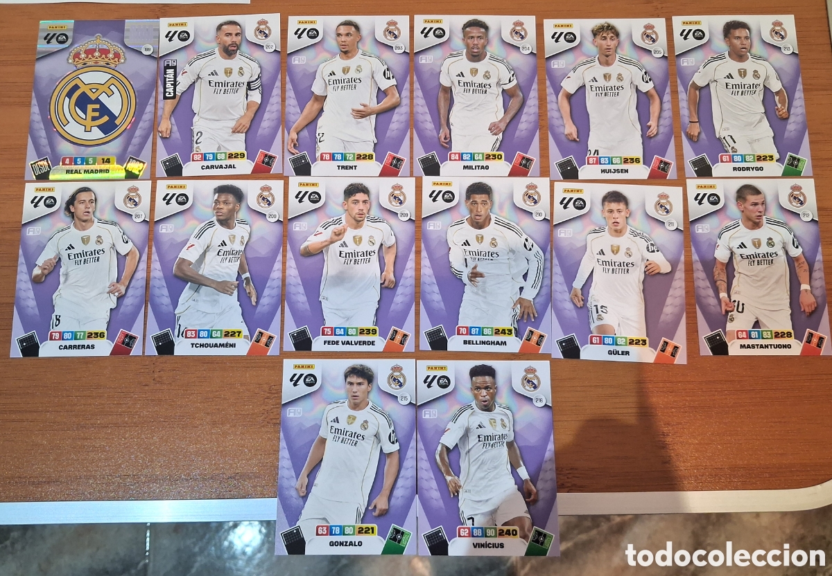 Cromos de F&uacute;tbol: LOTE CARDS REAL MADRID LIGA 25-26 ADRENALYN XL
