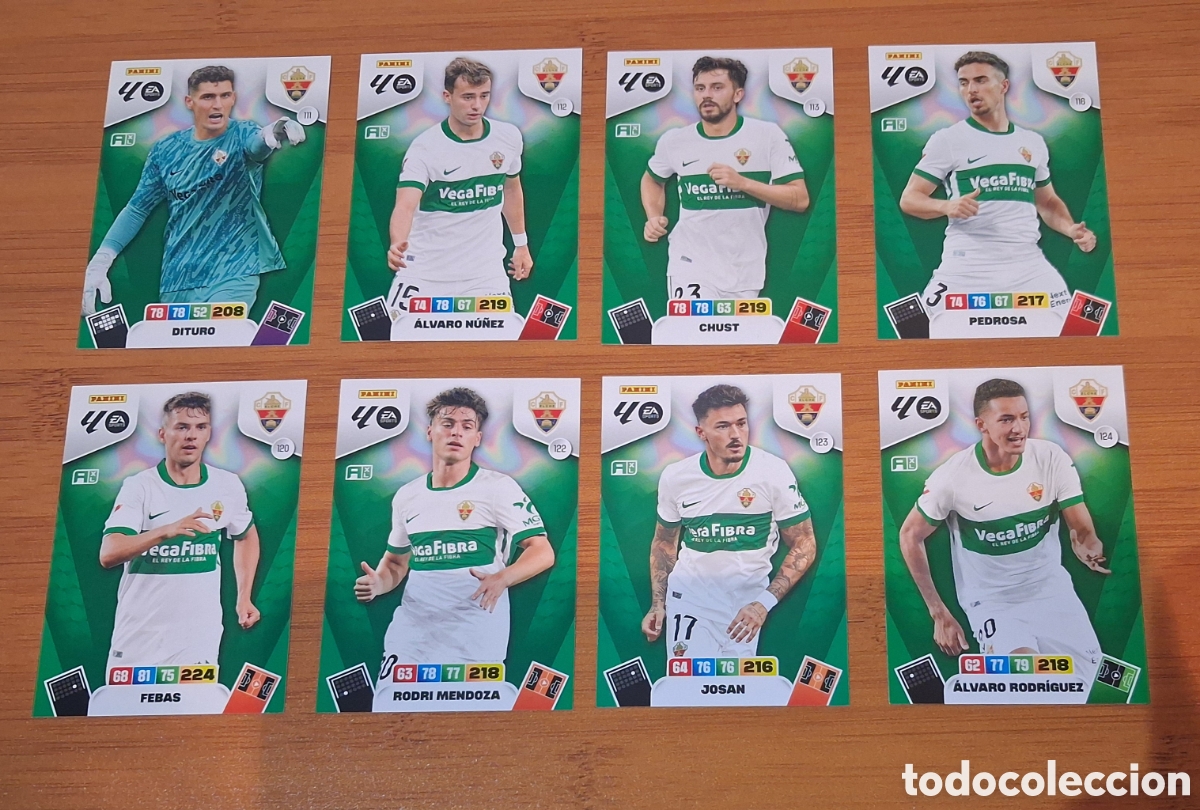 Cromos de F&uacute;tbol: LOTE CARDS ELCHE LIGA 25-26 ADRENALYN XL