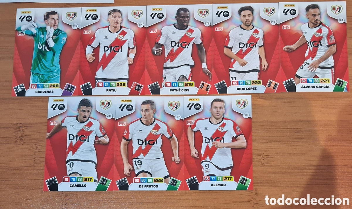 Cromos de F&uacute;tbol: LOTE CARDS RAYO VALLECANO LIGA 25-26 ADRENALYN XL