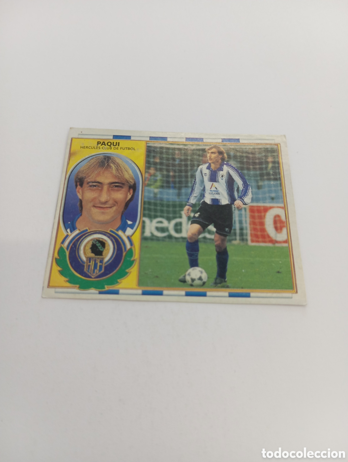 Cromos de F&uacute;tbol: PAQUI BAJA H&eacute;rcules Liga Este 1996 1997 PANINI Recuperado 96 97