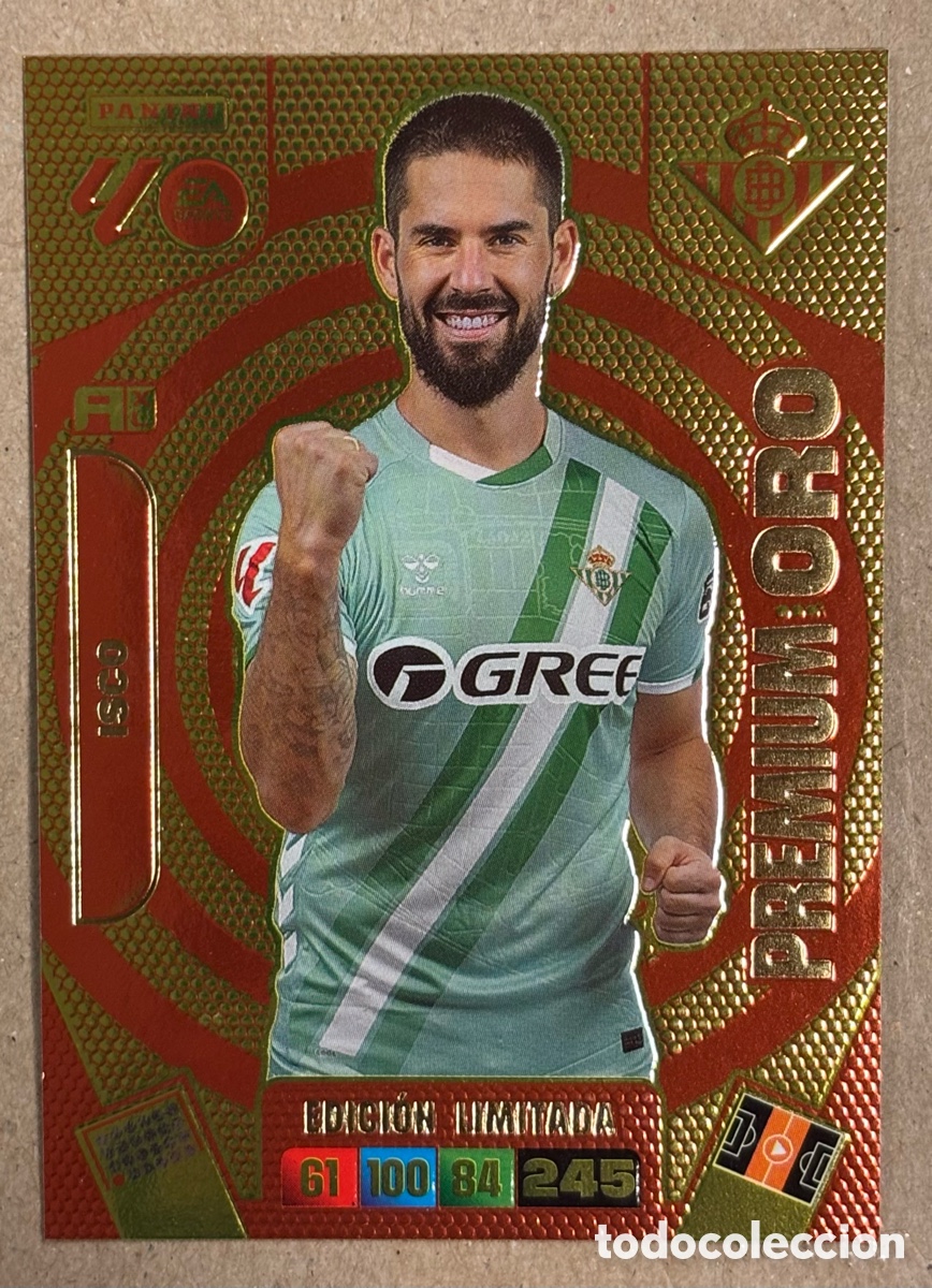 Cromos de F&uacute;tbol: ISCO (REAL BETIS). CARTA PREMIUM ORO PANINI ADRENALYN XL 2025/26.