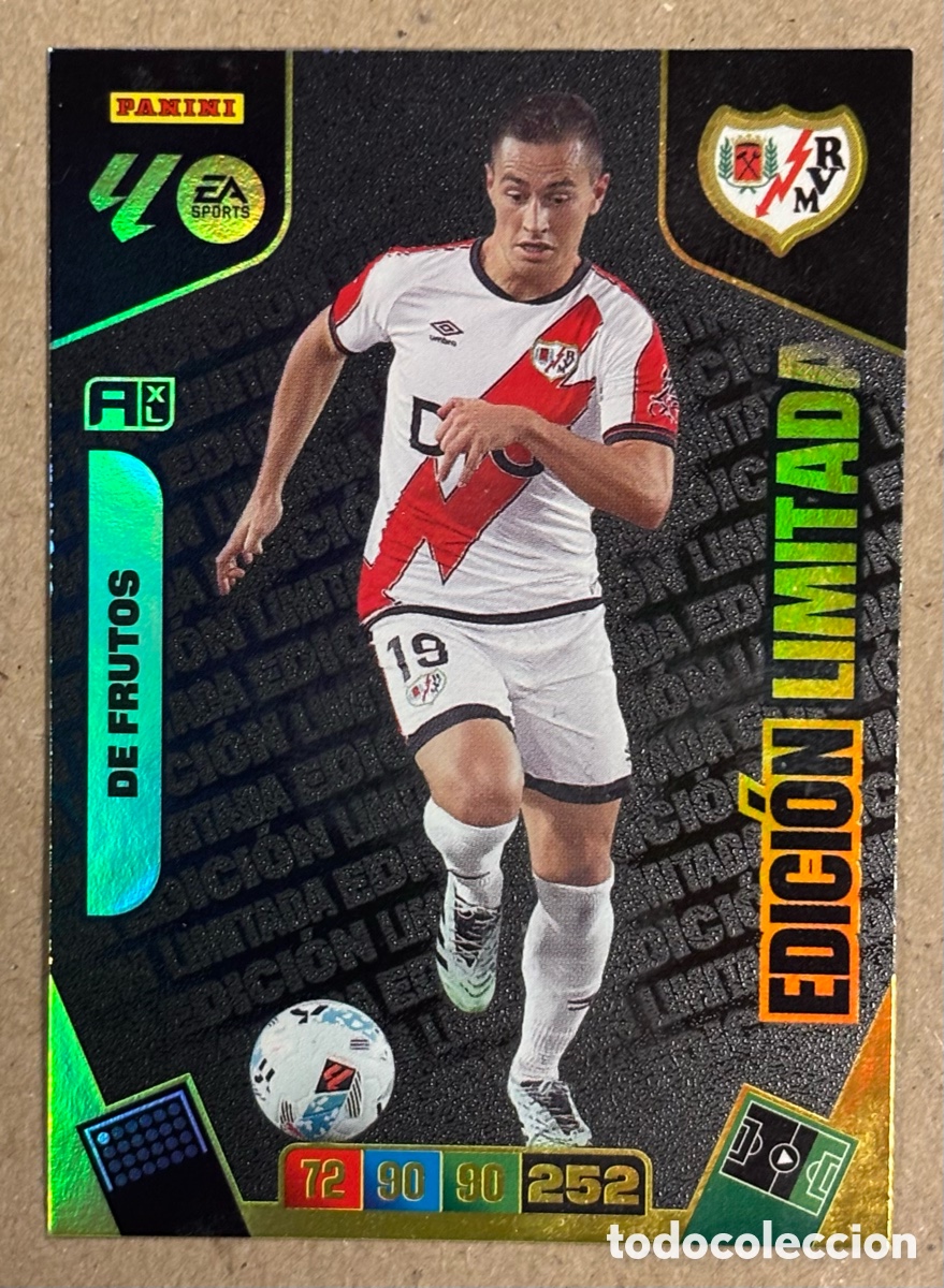 Cromos de F&uacute;tbol: JORGE DE FRUTOS (RAYO VALLECANO). CARTA EDICI&Oacute;N LIKITADA PANINI ADRENALYN XL 2025/26.