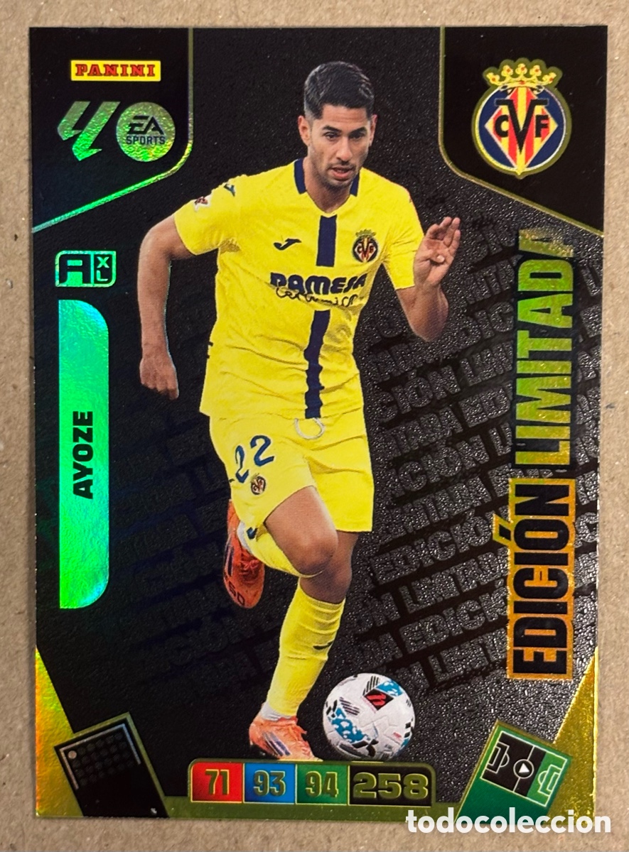 Cromos de F&uacute;tbol: AYOZE (VILLARREAL). CARTA EDICI&Oacute;N LIKITADA PANINI ADRENALYN XL 2025/26.